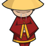 This is a vector illustration of a Chinese Wise Man
